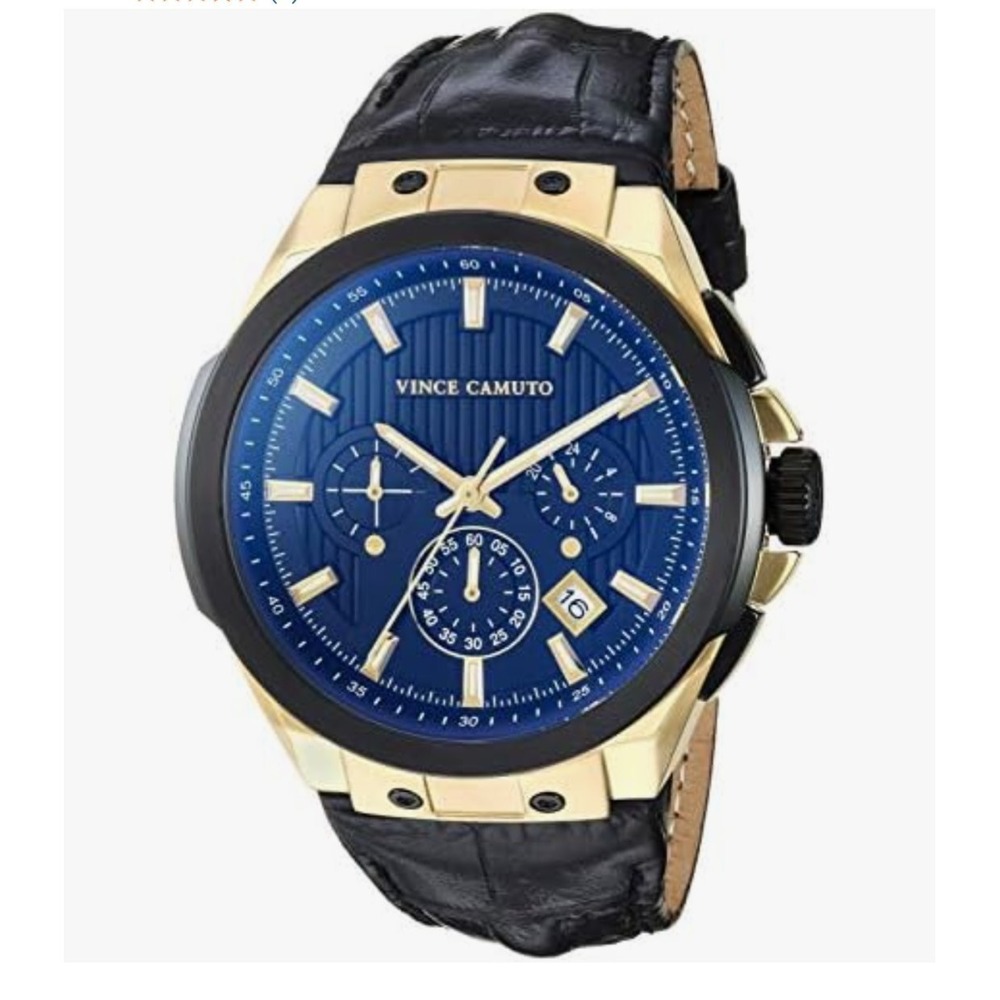 Vince Camuto Men's Multi-function Gold-tone Watch vc/1111bkgp